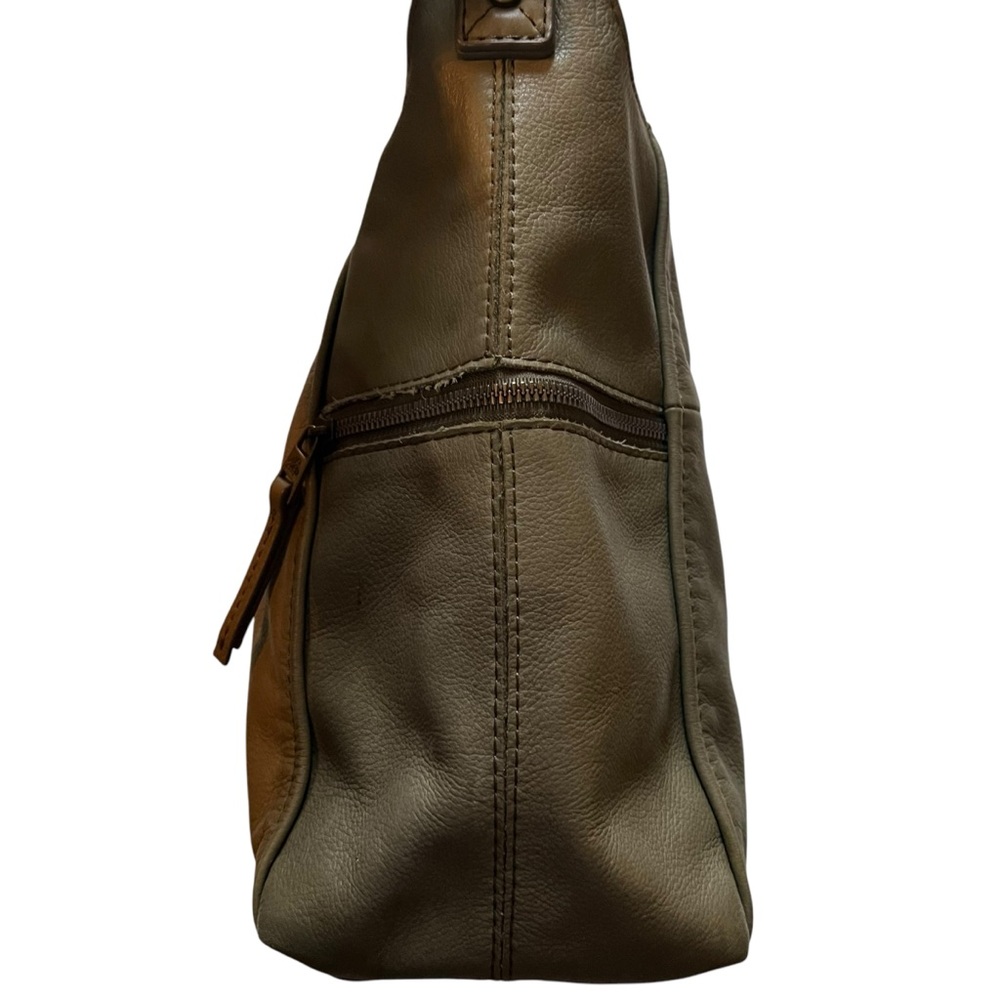 American Leather Company Green Leather Shoulder Bag - Picture 2 of 5